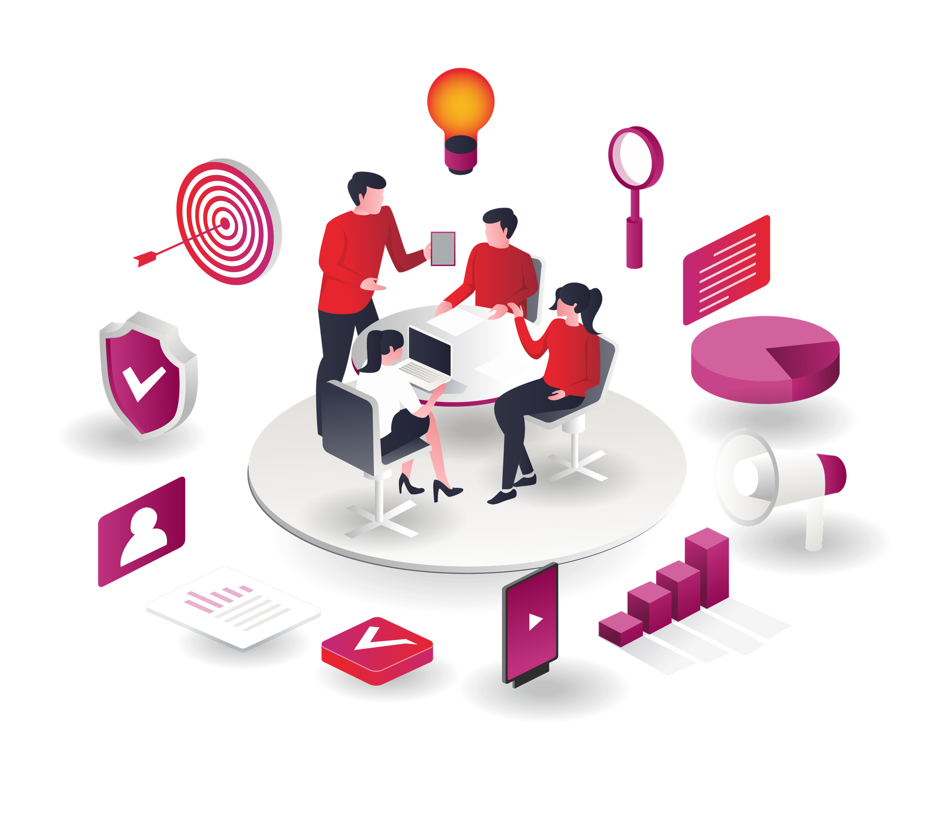 Illustration d'une équipe