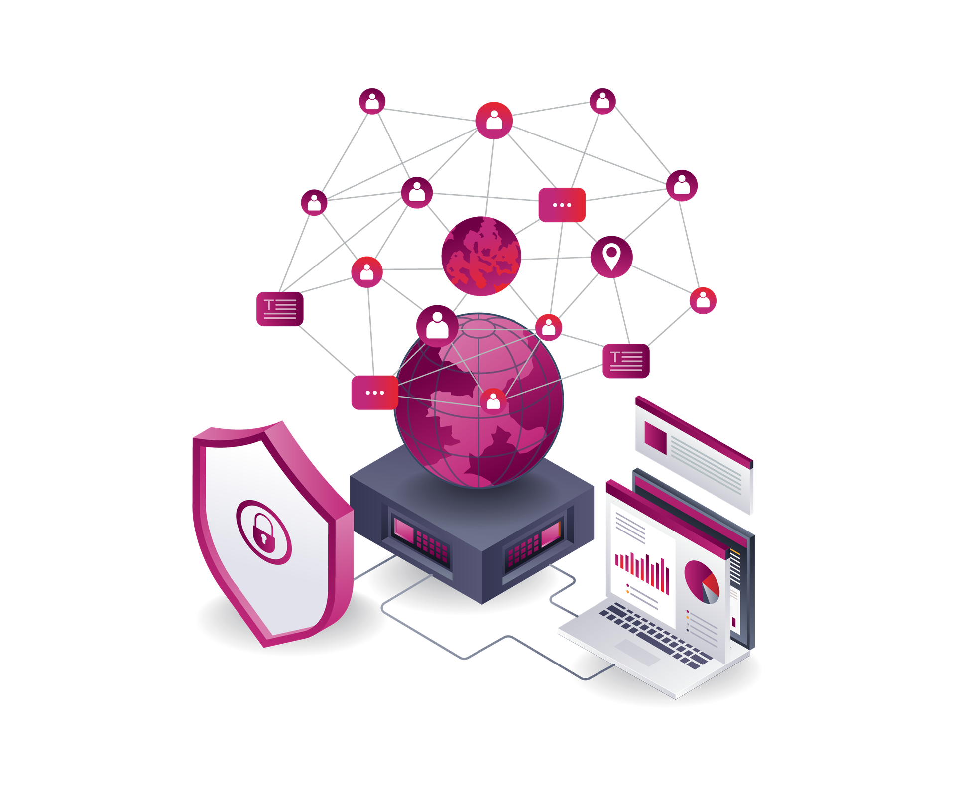 Illustration d'un réseau numérique